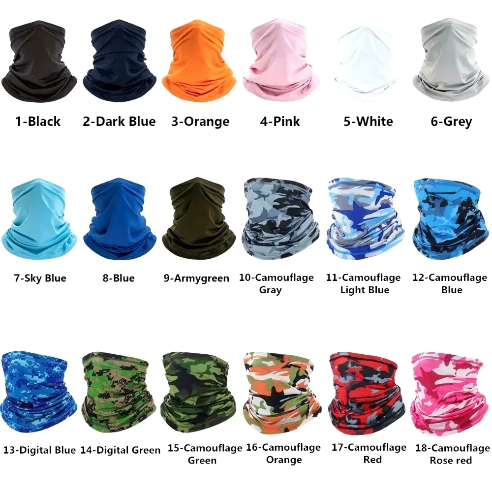 Multi-purpose Turban Riding Scarf Cycling Bandana Men Women Neck Cover Sunscreen Ice Silk Outdoor Fishing Hiking Headwear Mask