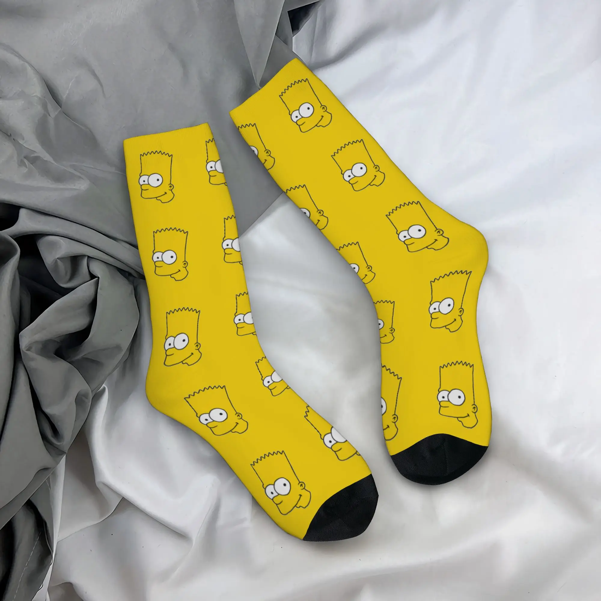 Autumn Winter Colorful Women Men Cartoon S-Simpsons Socks  Sweat Absorbing Crew Socks