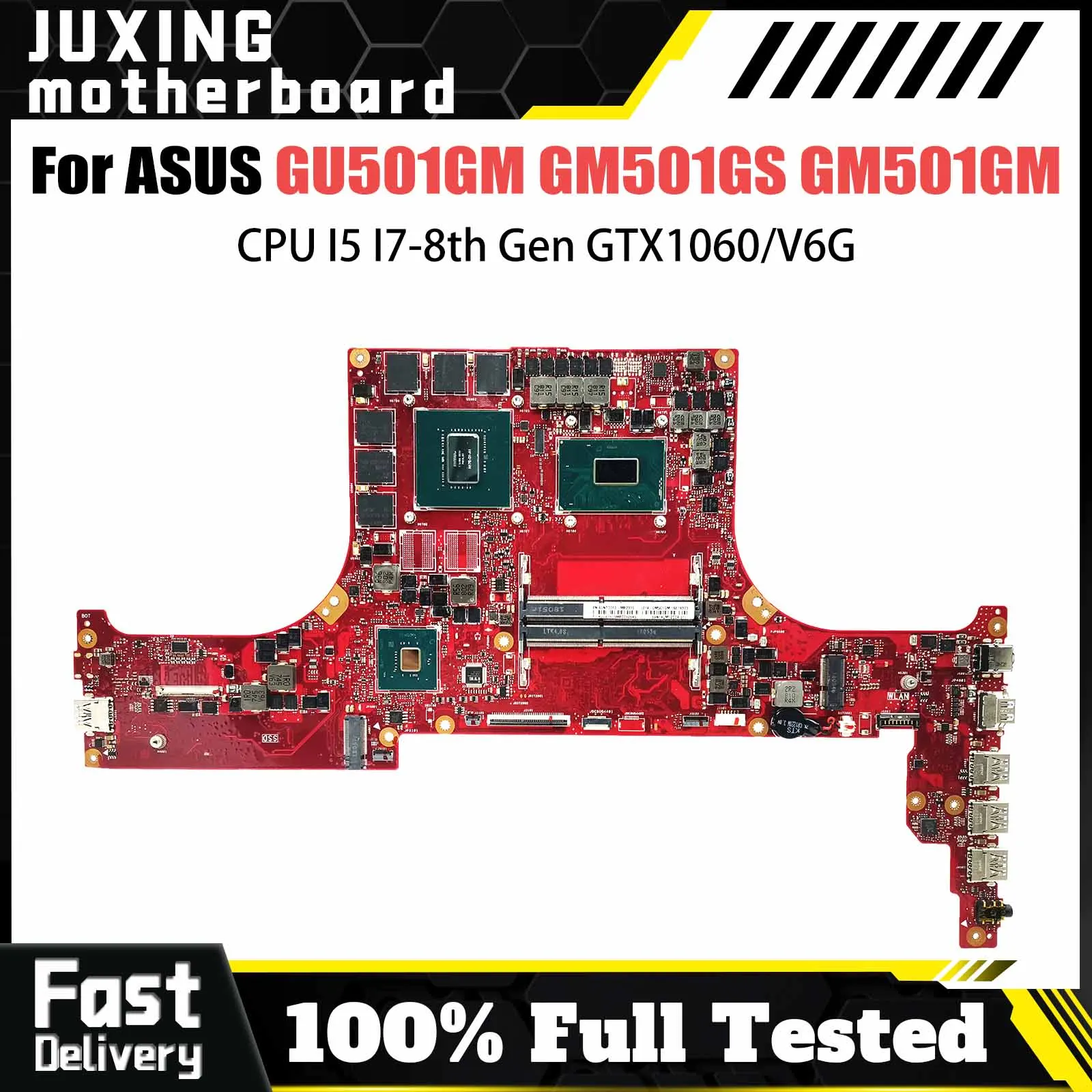 GU501G Mainboard For ASUS GU501GM GM501GM GM501GS MW501G GM501 GU501 Laptop Motherboard i5 i7 8th Gen GTX1060/V6G GTX1070/V8G