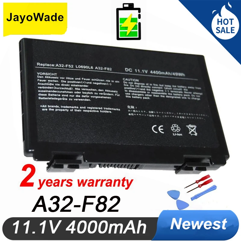 

11.1V 4400mAh A32-F82 Battery For ASUS A32-F52 F52 K40A K50IJ K50 K51 K50AB k40IN K50ID K50IJ K40K50IN K60 K61 K70 K70AB A32 F82