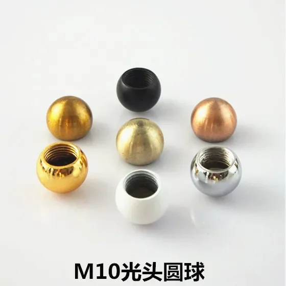 M10 Female Tooth Metal Bald Cap Yuan Ball Round Cap Decorative Ball Nut Cap DIY Accessories