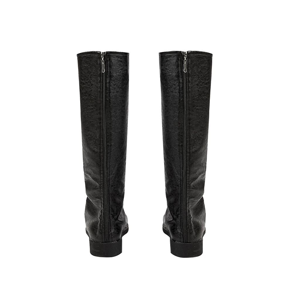 FFVII 게임 코스프레 리버스 젊은 세피로스 신발, 남성용 블랙 가죽 부츠, 할로윈 파티 신발