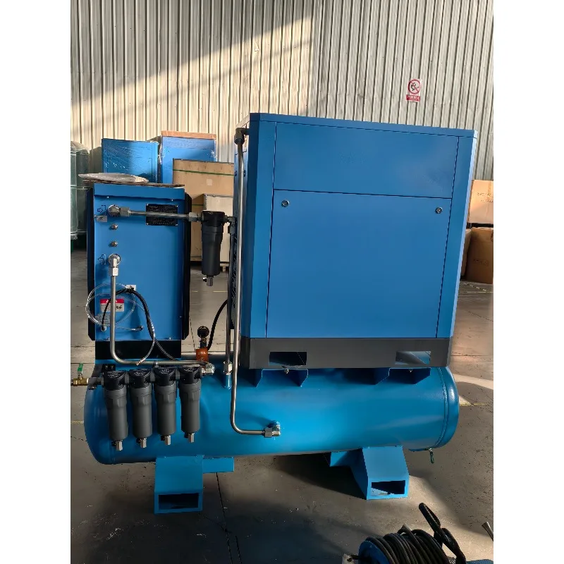 Customized 4-in-1 Integrated 1.55MPa 15kW Industrial Permanent Magnet Variable Frequency Screw Air Compressor For Laser Cutting