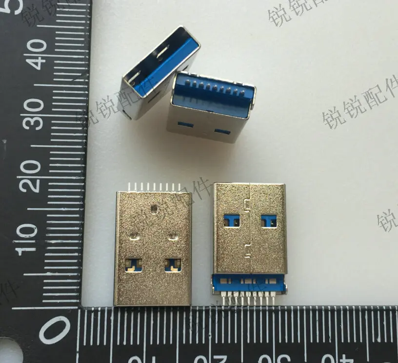 For USB3.0 socket USB male USB plug, data transmission interface, female 9P horizontal patch slot