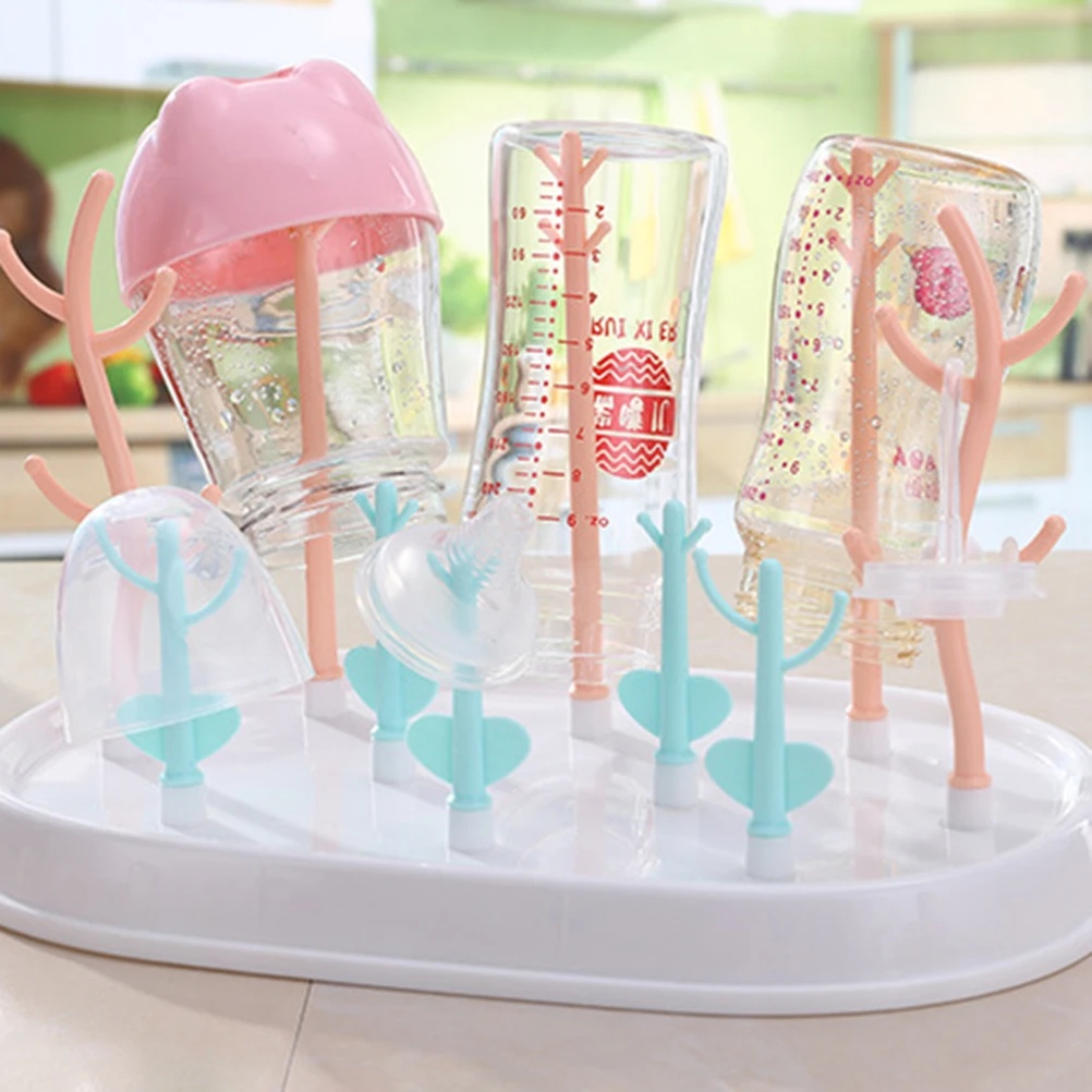 

Drying Rack Eco-Friendly Pp Material Flexible Baby Bottle Dryer With Removable Tray Compact Design For Kitchen