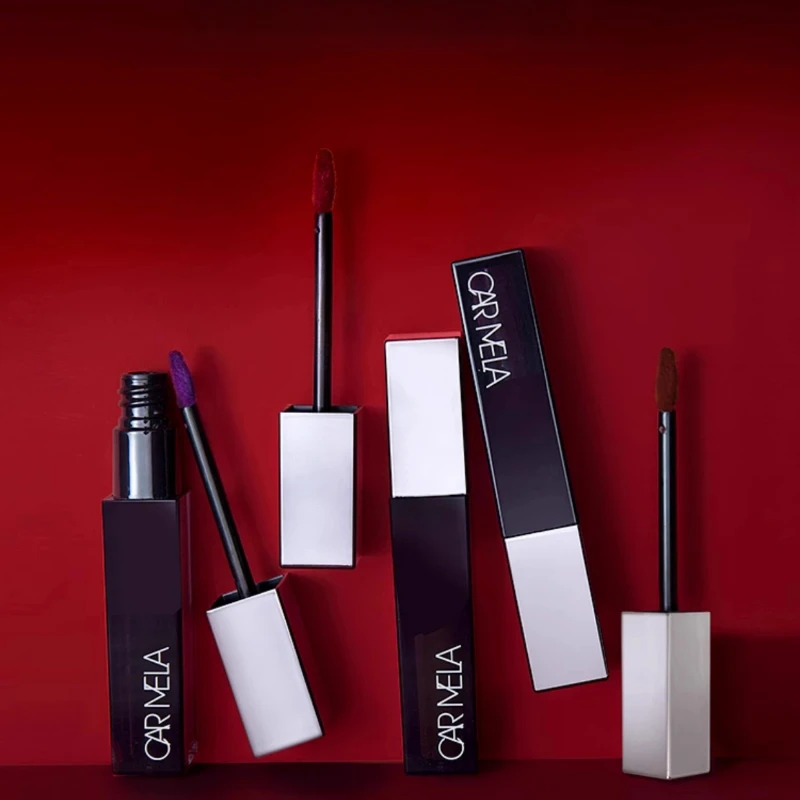 カルメラ ベルベット マット フォグ リップ マッド ブラウン ブラック パンク ハロウィン ダーク ゴシック 簡単に塗れるリップ グレージ 6.5g 容量