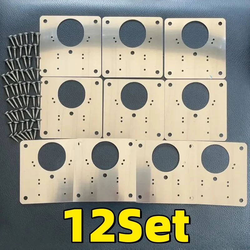 Cabinet Door Hinge Repair Plate Kit Stainless Steel Heavy Duty Hinge Repair Board With Mounting Screws Furniture Hardware Tools