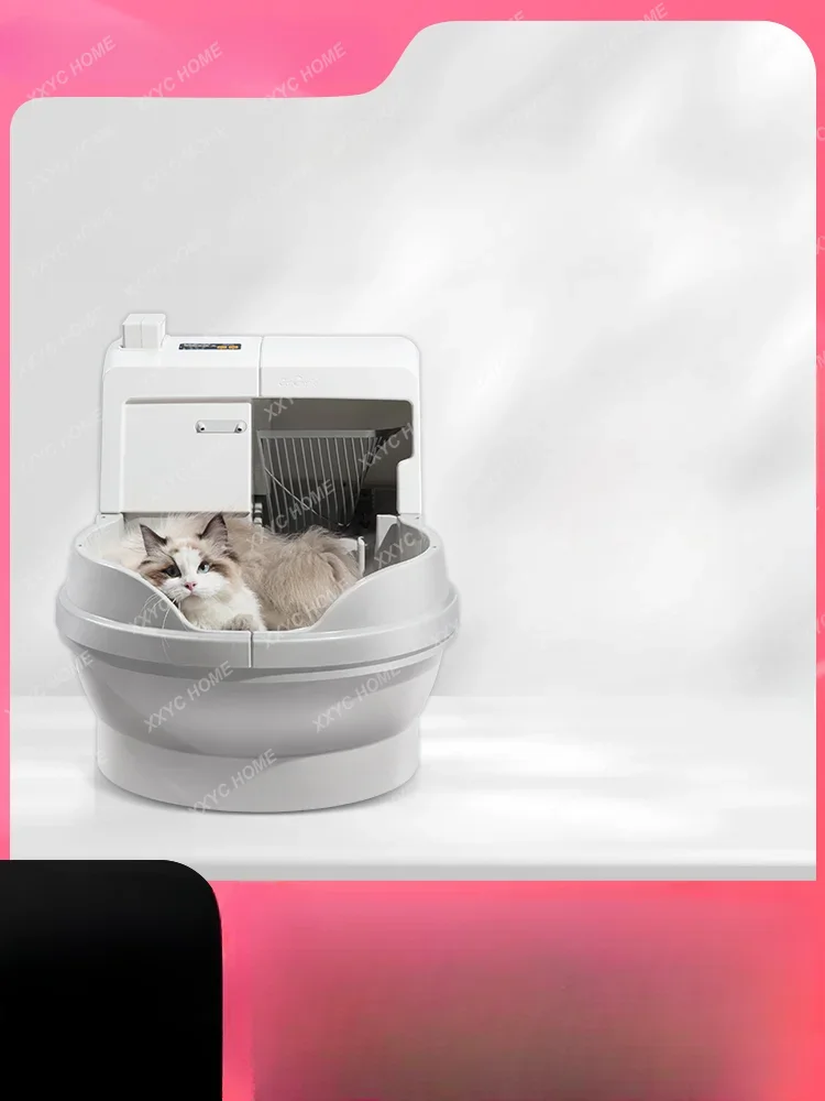 Automatic Cat Litter Box Self-Shovel Washing and Drying Integrated Intelligent Deodorant Flushing Cat Toilet Shit Shovel Machine