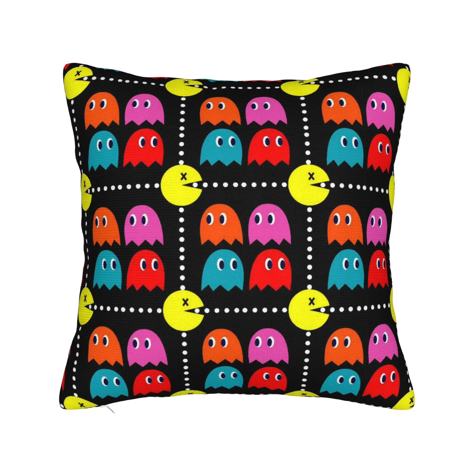 Pac-Man Pillow Cover  Cute Funny Pillow Case For Couch Sofa Bedroom Soft Pillowcases Gift