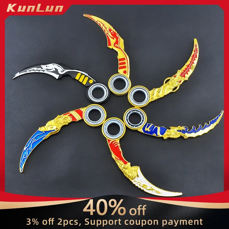 

12CM Game Peripherals Mini Claw Knifes Rotatable Metal Craft Weapon Models Collectible Desk Ornaments Creative Gifts Boy Toy