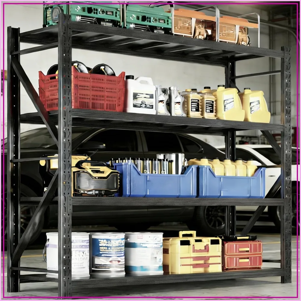 2 Sets Heavy Duty Metal Garage Shelving Unit 67