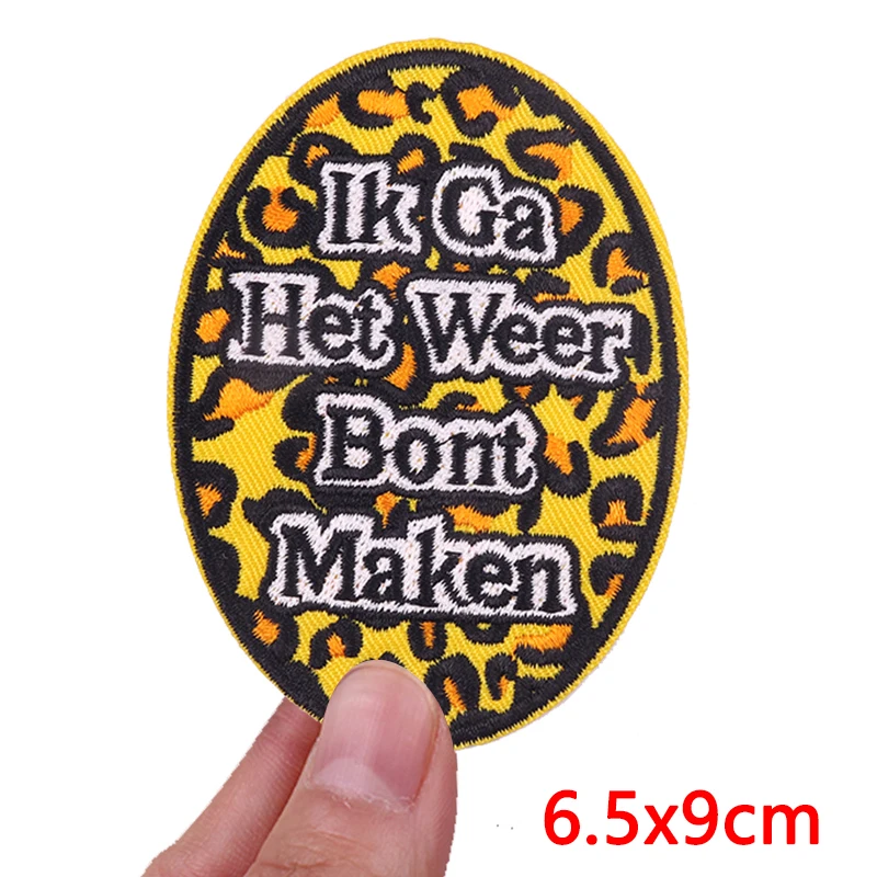 NIEUWE Hots Nederland Oeteldonk embleem geborduurde patches opstrijkbare patches voor kleding vieringen DIY Nederland carnaval patch