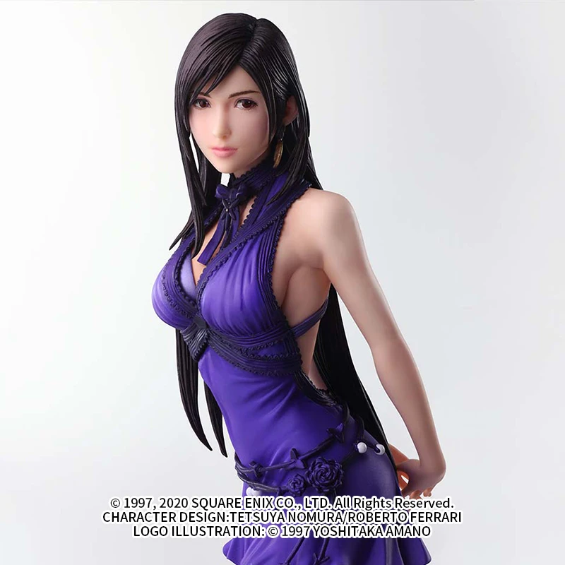 Genuine Final Fantasy 7 Tifa Gown Ver. Movable Model Action Figure Play Game Peripheral Static Model Collection Decorative Gift