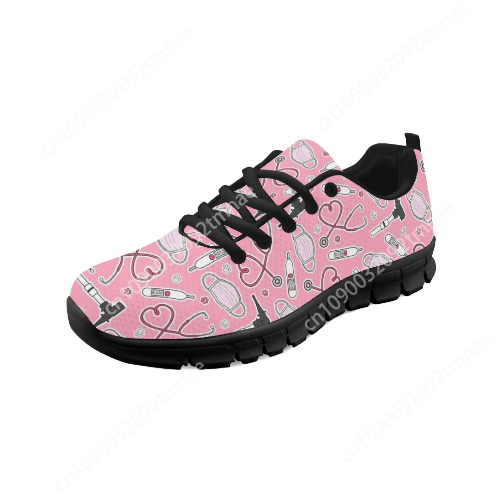 

Cute Medical Outfit Pattern Mesh Sneakers Women Men Casual Shoes Custom Summer Flats Lace up Jogging Running Sport Shoes 2022