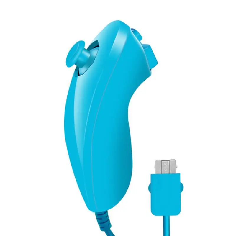 นันชัคซ้ายขวาสำหรับ Wii ด้ามจับเกมโค้งมนสำหรับ Nintendo Wii คอนโทรลเลอร์เกม Nunchuck สำหรับ Wii Gamepad