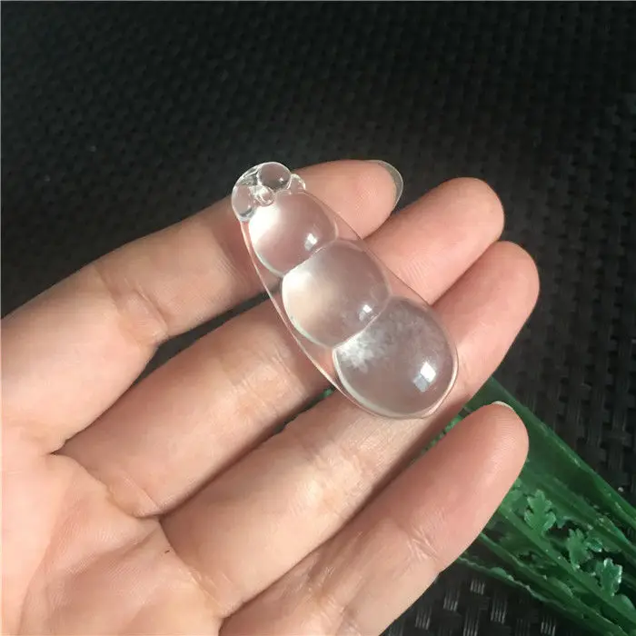 Natural 100% real Myanmar jadeite carved Four Seasons Ping An Bean good luck pendant simple temperament jewellery for women men