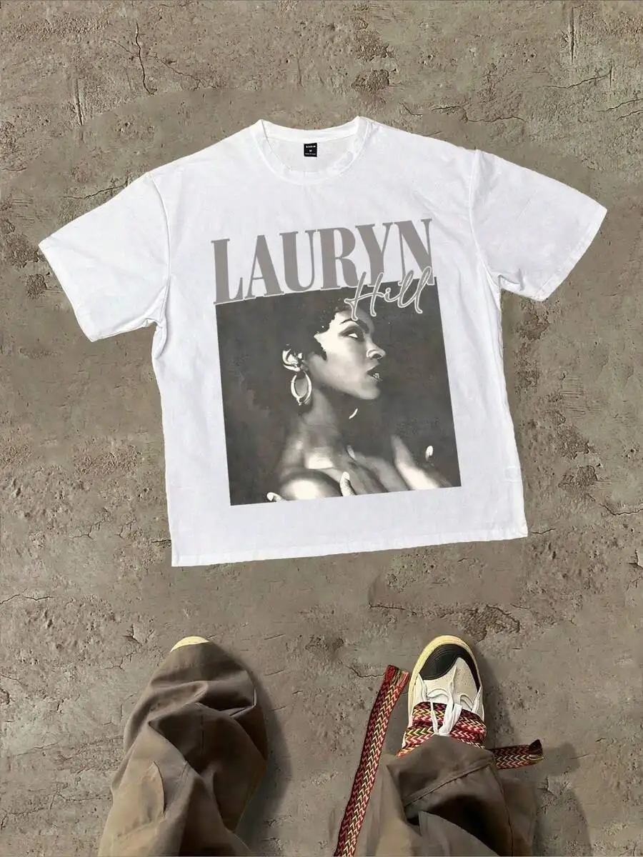 2026 LAURYN Letters and Art Ladies Side Face Pattern T-shirt Summer Joker Fashion Women Casual Short Sleeves Ins Y2k