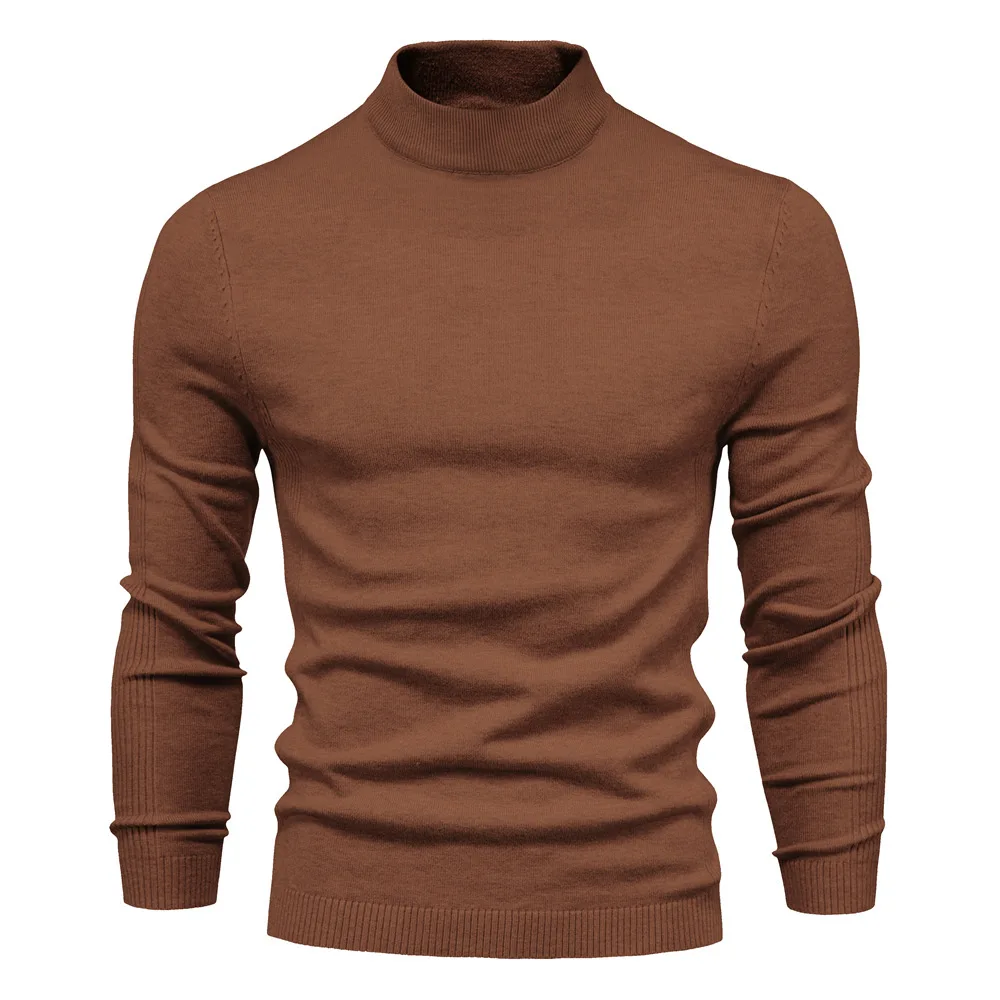 

Turtleneck Thick Mens Sweaters Casual Turtle Neck Solid Color Quality New Winter Warm Slim Turtleneck Sweaters Pullover Male