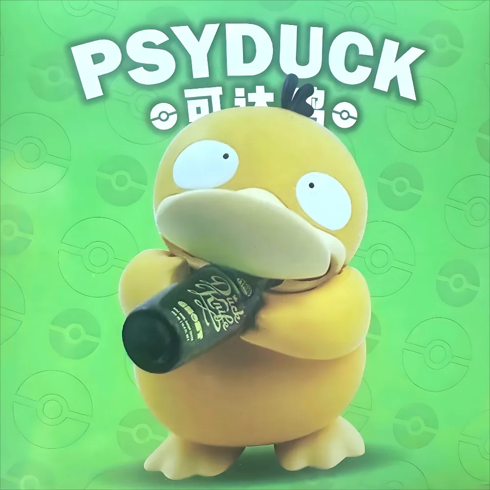 10 سنتيمتر/3.93in أنيمي البوكيمون الشكل البيرة Psyduck عمل أرقام البلاستيكية جمع نموذج لعب للأطفال الهدايا
