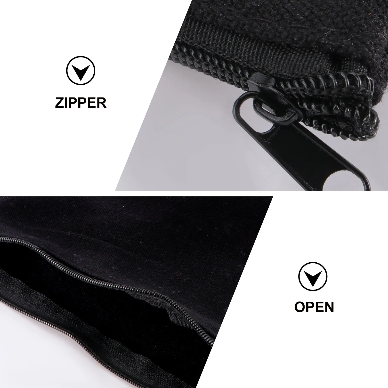 

10pcs Zipper Storage Bag Portable Lightweight Compact Canvas Pencil Case Wash Bag Toiletries Holder Cosmetics Brush