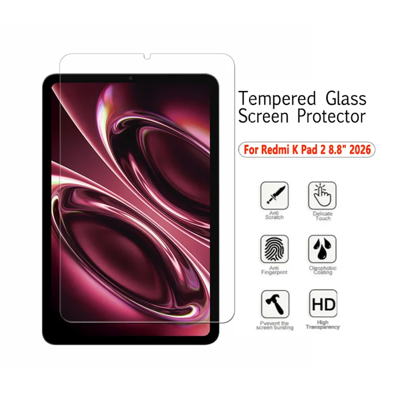 

For Redmi K Pad 2 2026 8.8 inch Tempered Glass Film For Xiaomi Redmi K Pad 2 8.8"HD 9H Anti Scratch Screen Protector Tablet film