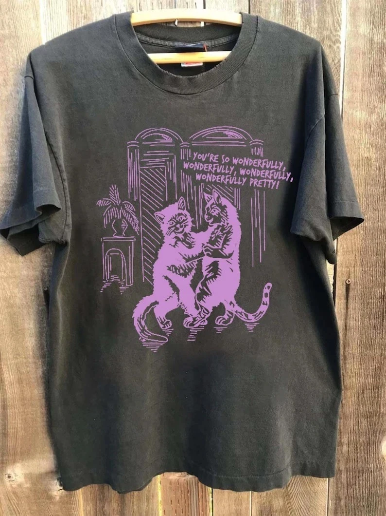 Camiseta The Cure LoveCat Retro The Cure 90s Alternative Indie Rock, adecuada para fanáticos, estilo unisex, adecuada para todas las estaciones