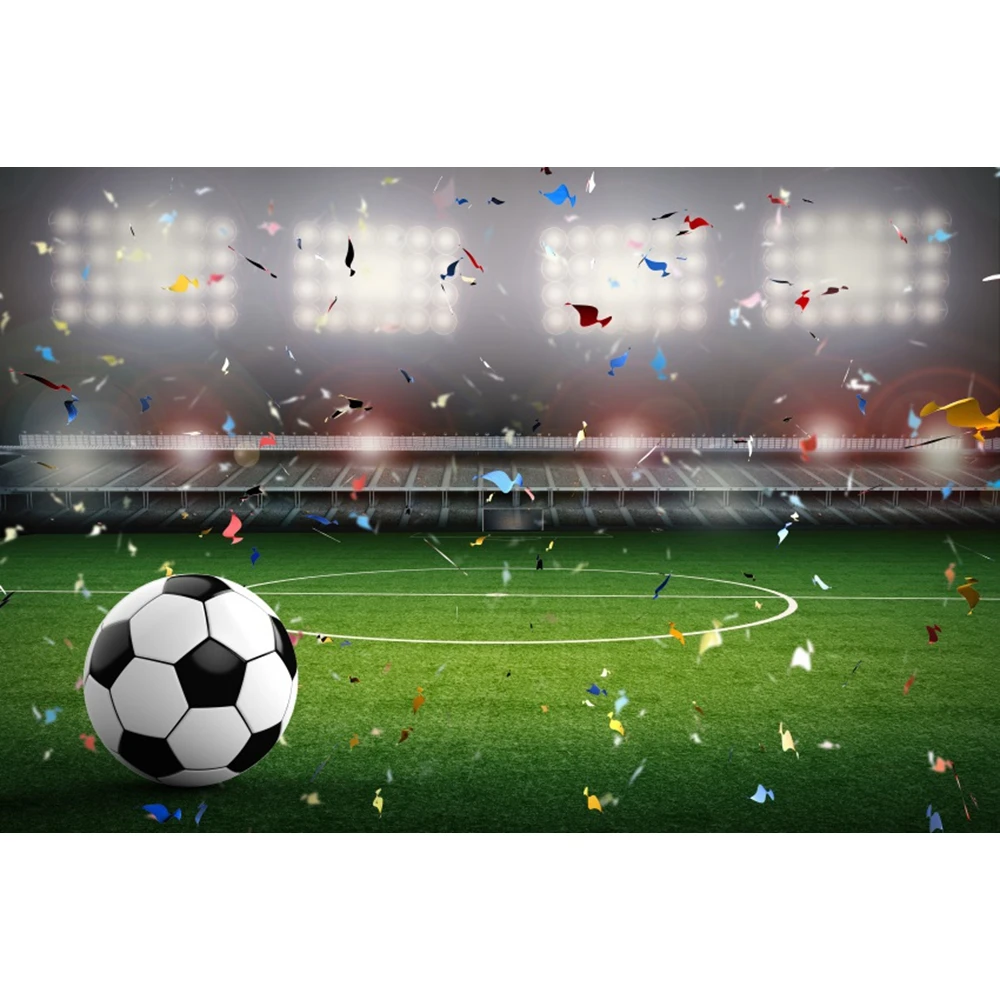 Football Stadium Backdrop Boy Birthday Party Grassland Soccer Field Sports Poster Baby Shower Photography Background Banner