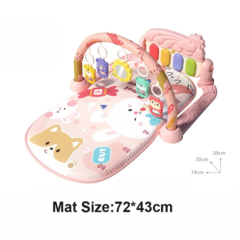 Tapis de jeu musical pour bébés de 0 à 12 mois, jouets d\'éveil pour bébés, piano T1, tapis de clavier pour nourrissons, cadeau pour nouveau-né