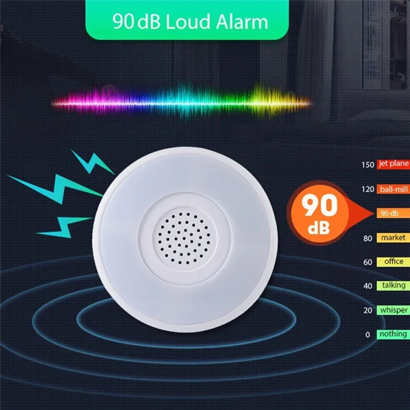 FFYY-Wifi صفارة الإنذار الذكية 90Db مكبر الصوت بصوت عال واي فاي صفارة الإنذار الذكية لنظام أمن الوطن تويا