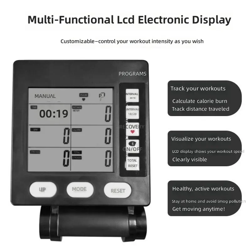 for Bluetooth APP Counter Wind Resistance Rowing Machine Display Screen Fitness Equipment Instrument Accessories