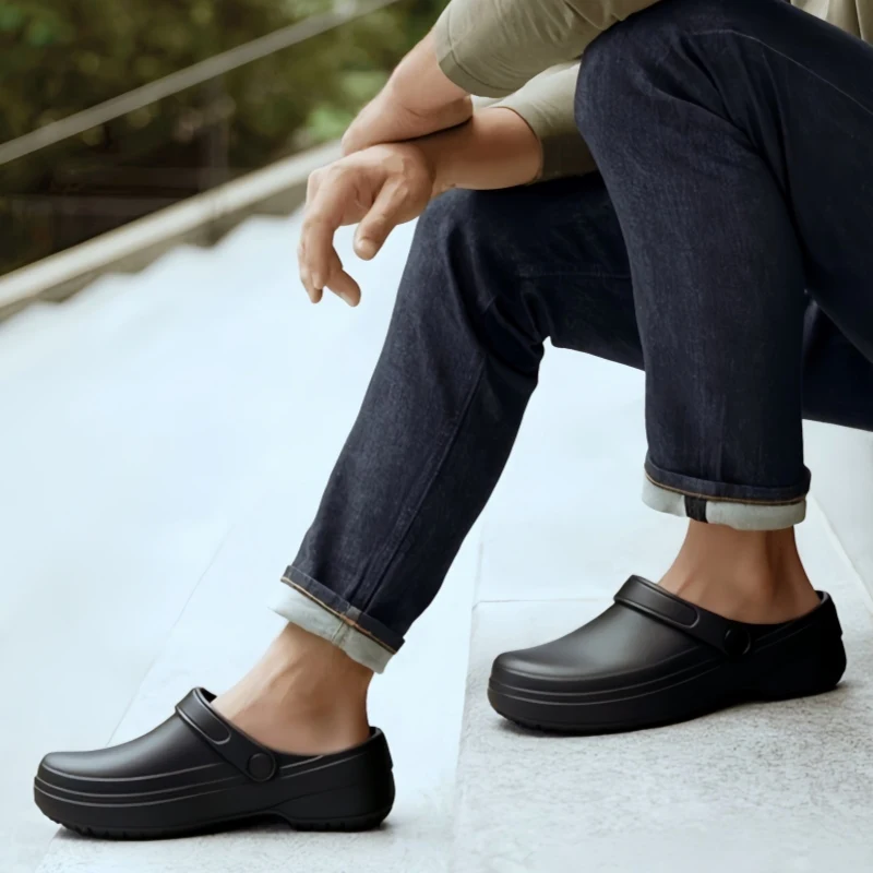 Eva-Clogs für Herren | Leichte und bequeme Slip-On-Hausschuhe, Hausschuhe für den Innenbereich, Gartenschuhe für den Außenbereich, Pantoletten. – Detail 7