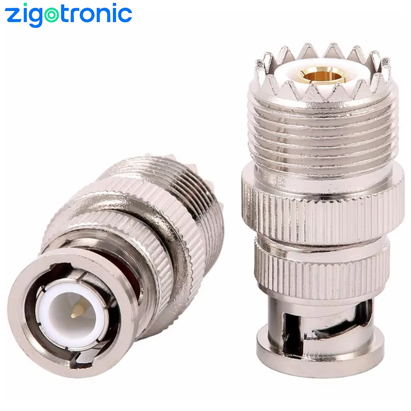 Zigotronic Factory Direct SO-239 UHF Female to BNC Q9 Male Converter RF Coaxial Adpater SO239 CB Radio Antenna Cable Connector