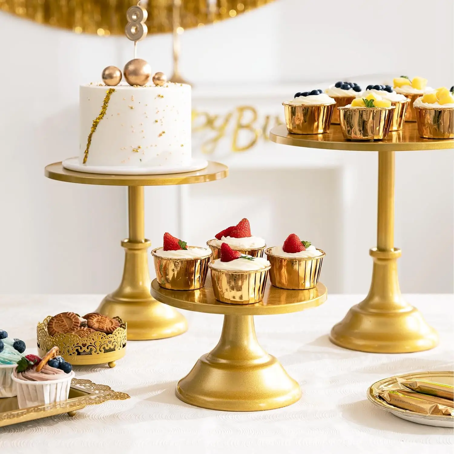 

Wedding wrought iron cake rack party short display rack wedding dessert table plate props cake rack set