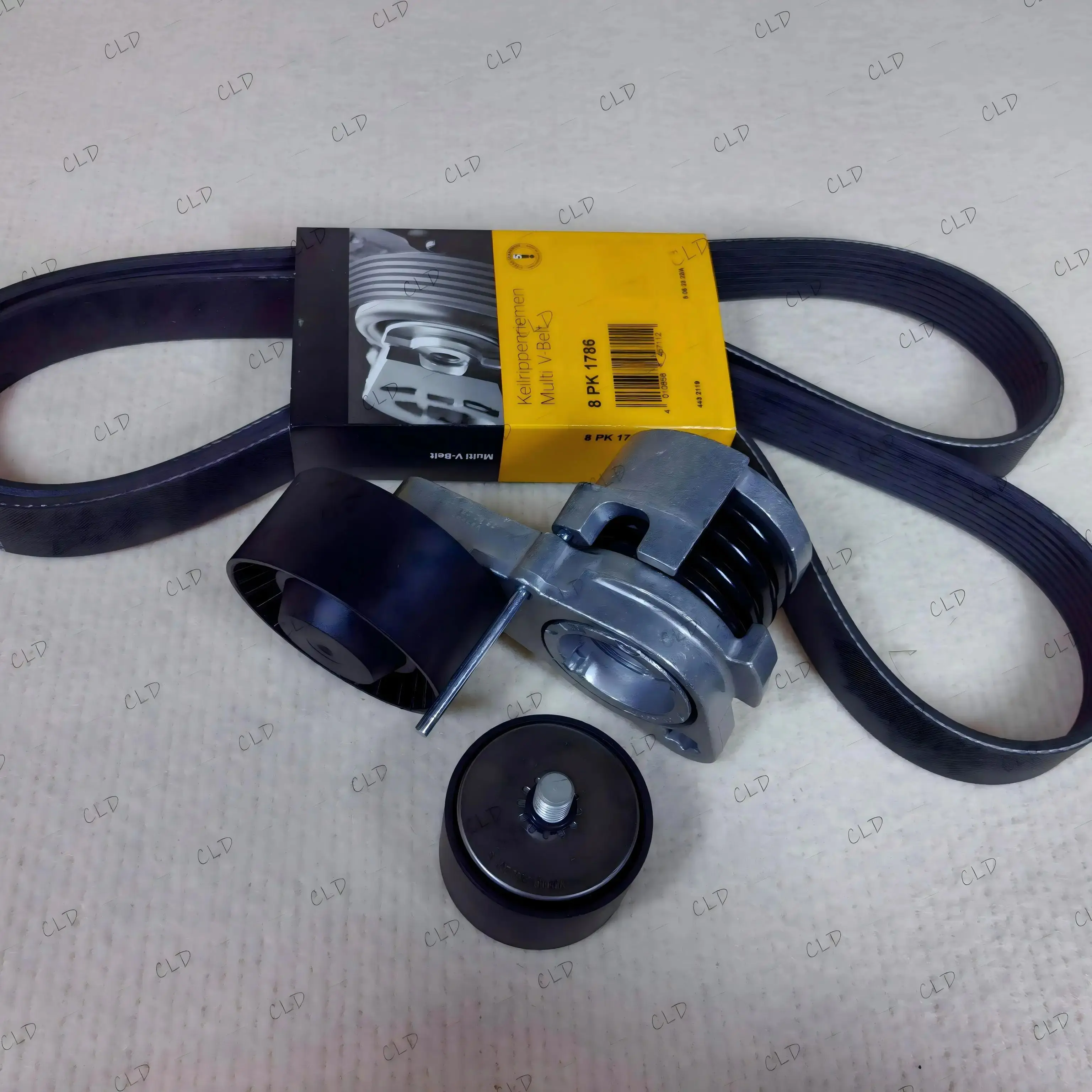 11288620022 11288620023 11287628658 (8PK1786) Belt Tensioner Idler Three Piece Set Guide Pulley For BMW N52 F18 F01 F02 F10 F2