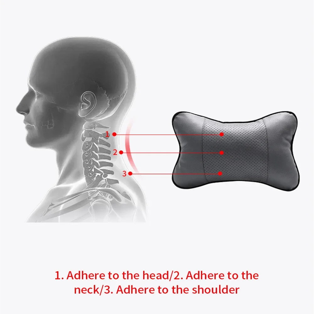 Almohada transpirable para asiento de coche, cojín de descanso para cabeza y cuello, soporte relajante para el cuello, reposacabezas Cervical,