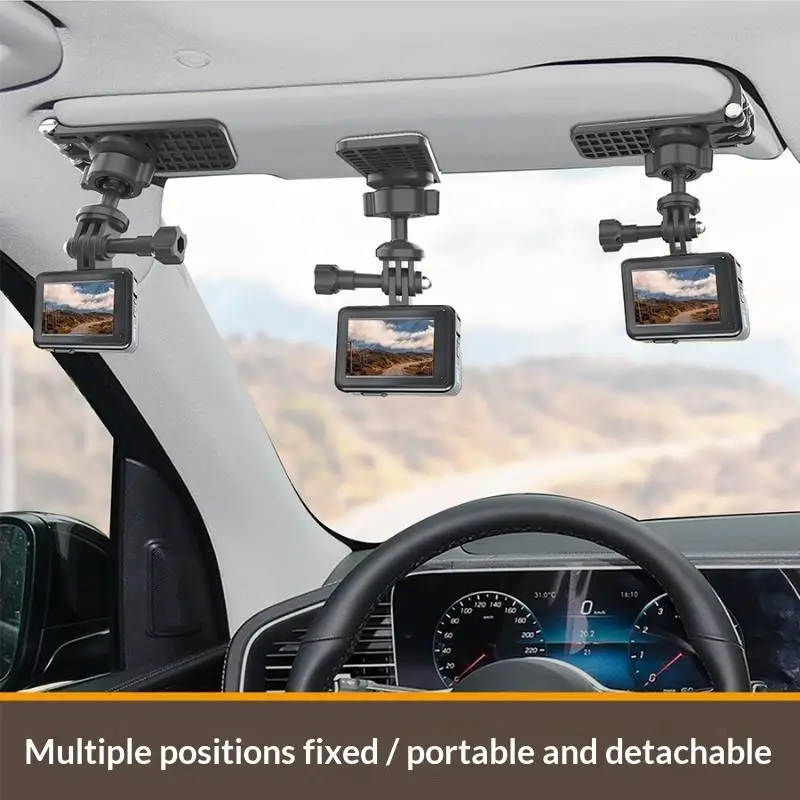 Car Mount For Action Camera Recording Sun Visor Action Cam Cradle Pov Auto Support For Insta360 Osmo AKASO