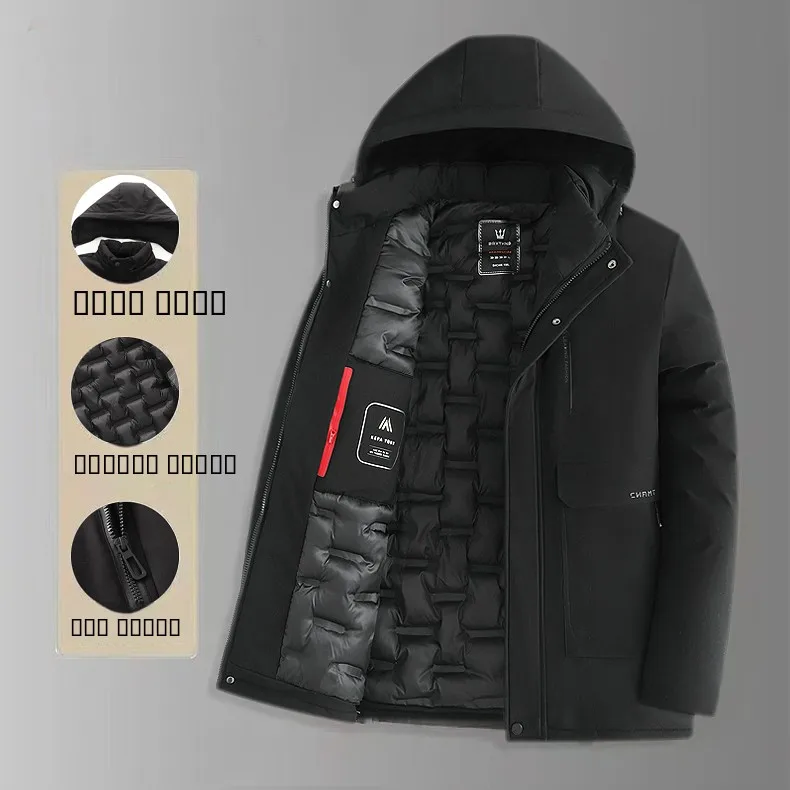 

Новая мужская утепленная хлопковая куртка-пальто зимняя повседневная удлиненная теплая молодежная с наполнителем из полиэфирного волокна на молнии