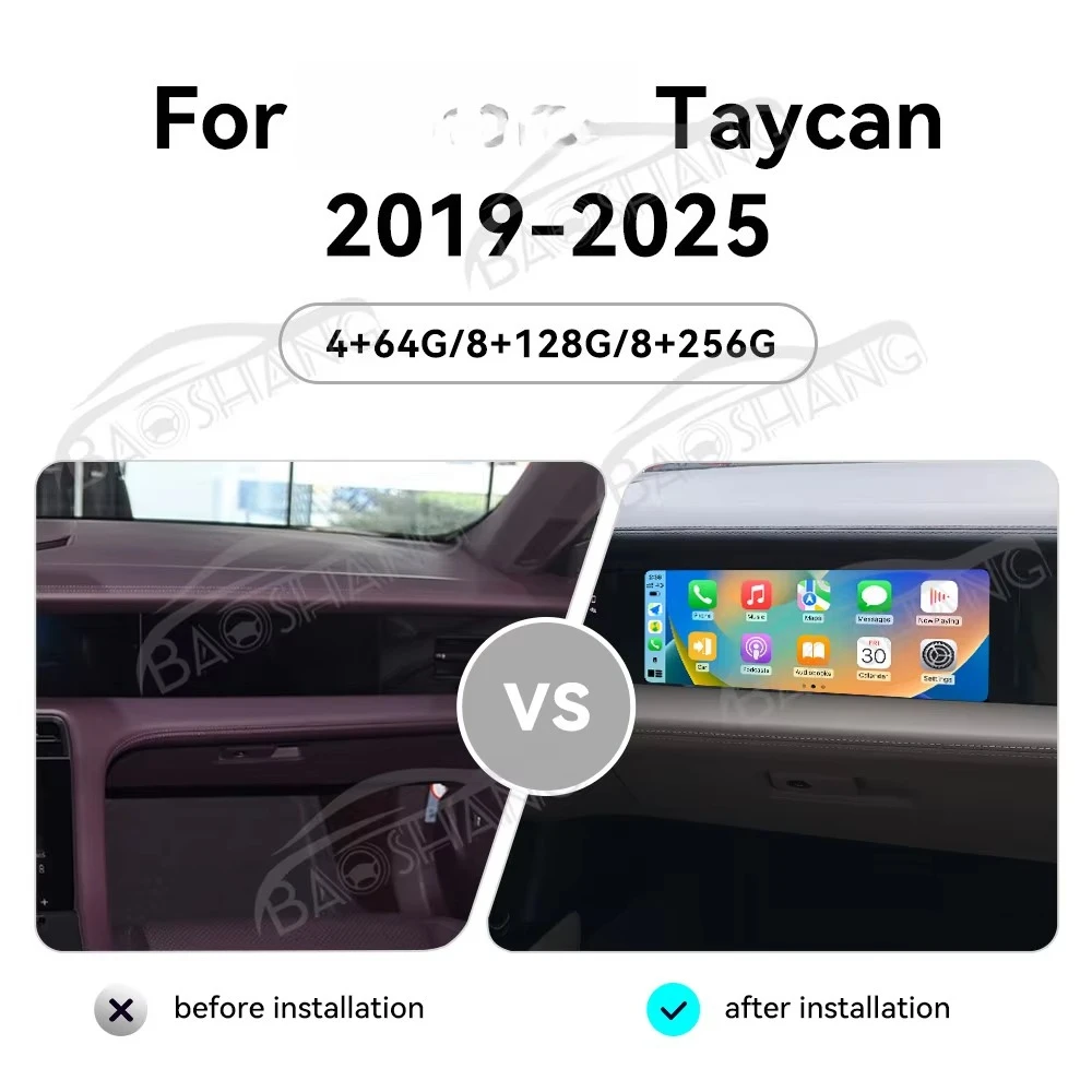 11'' Carplay Passenger Entertainment Screen for Taycan 2019-2025 Co-pilot Car Radio GPS Multimedia Video Player