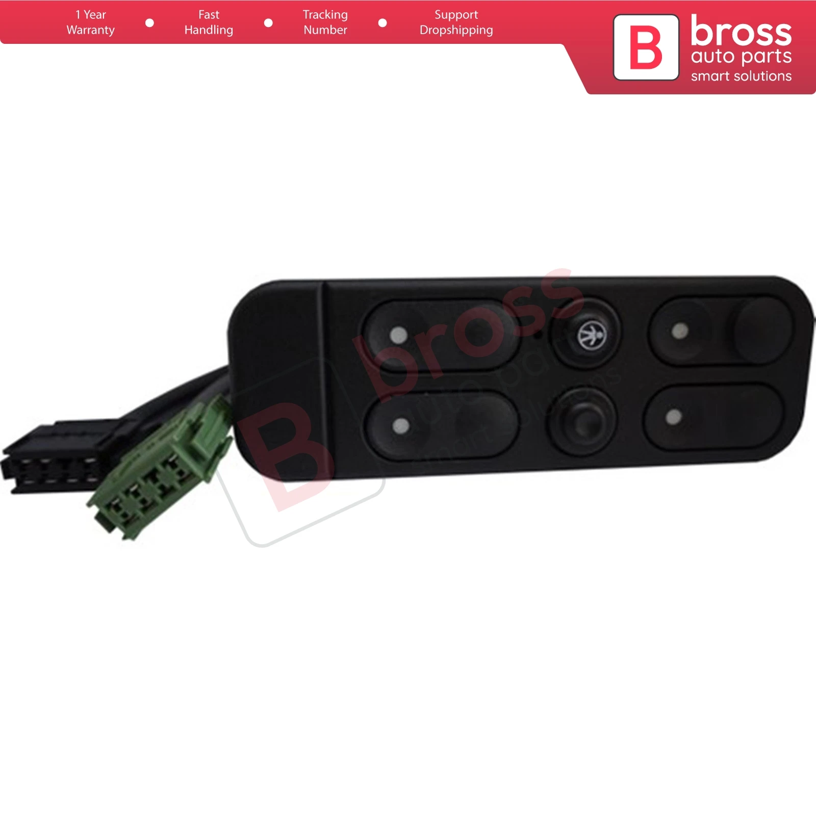 Bross Auto Parts BDP730 Power Window Switch 1240600 for Vectra A 1988-1995 Saloon; Cavalier MK3 1988-1995 Saloon Made in Turkey