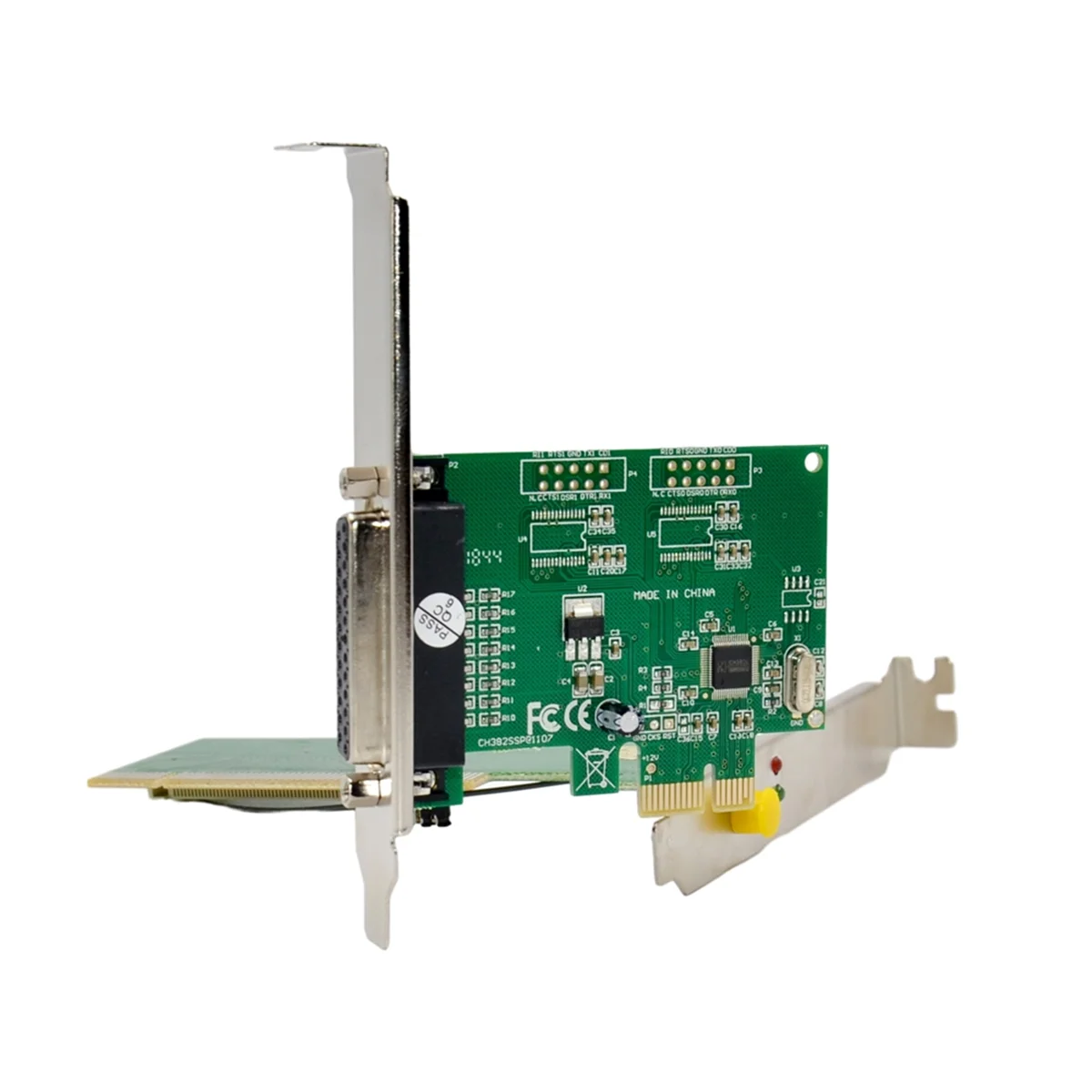 

Новая плата контроллера ST38 PCIe X1 CH382L DB-25 Pin Industrial для печатающего терминала LTP Многофункциональная удобная карта расширения