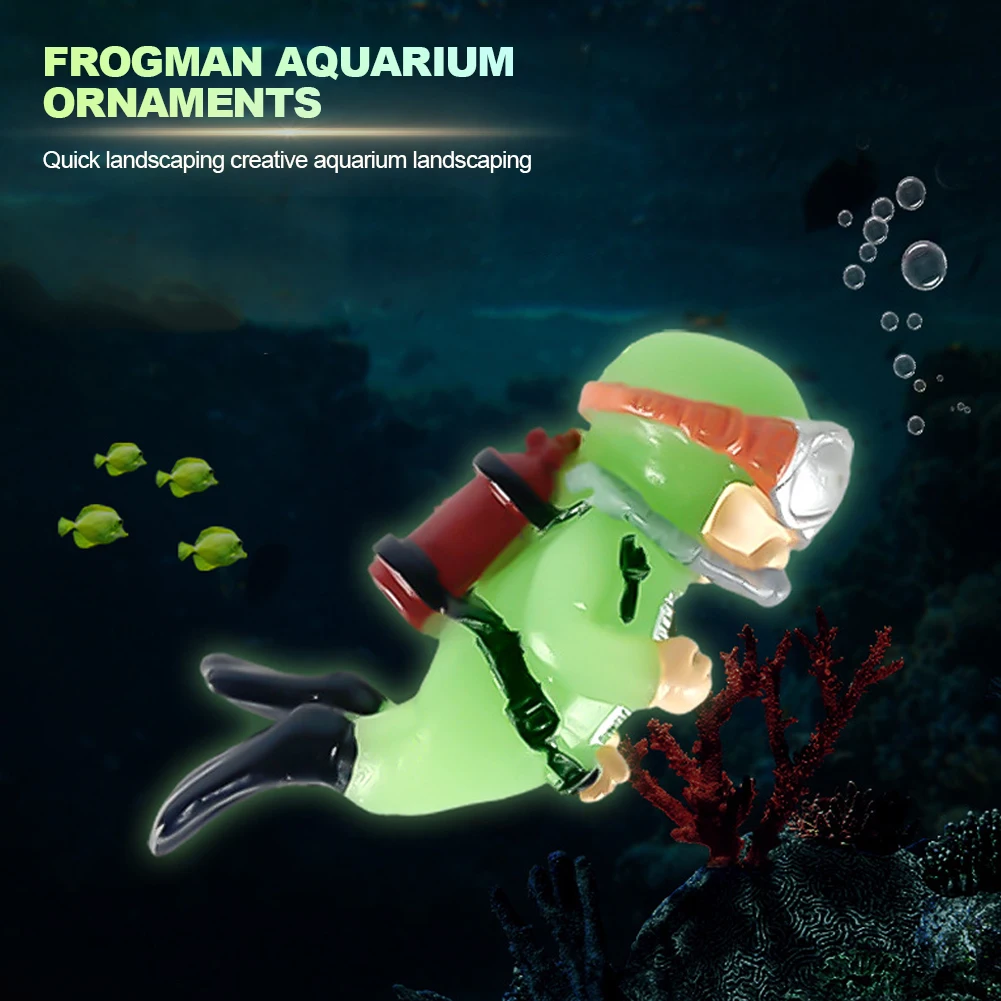 1pc Luminous Aquarium Accessories Green Fat Man Fluorescent Floating Doll Interesting Decor Fish Tank Landscaping Decoration Toy