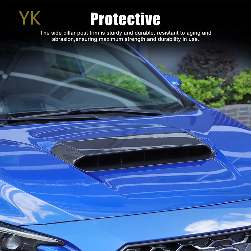 For Subaru WRX Levorg 22-25 Real Carbon Fiber Car Hood Air Vent Decorative Cover Trim Car Accessories(Manual Version)
