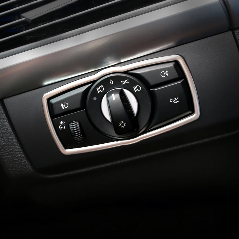 For BMW X5 X6 E70 E71 E72 Car styling Headlight Switch Lamp panel cover decorative trim molding Car Sticker Interior Accessories view 4