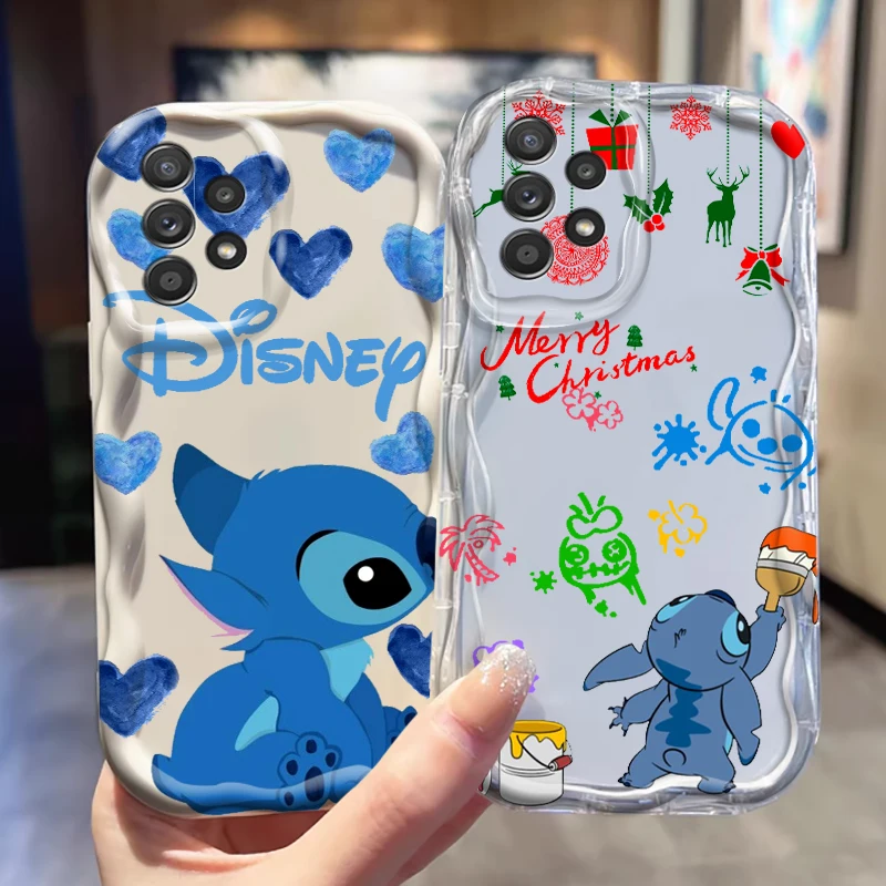 

Stitch Cartoon Popular Art For Samsung A55 A54 A53 A52 A35 A34 A33 A32 A25 A24 A23 A22 A21S A15 A13 A14 5G Wave Oil Cover
