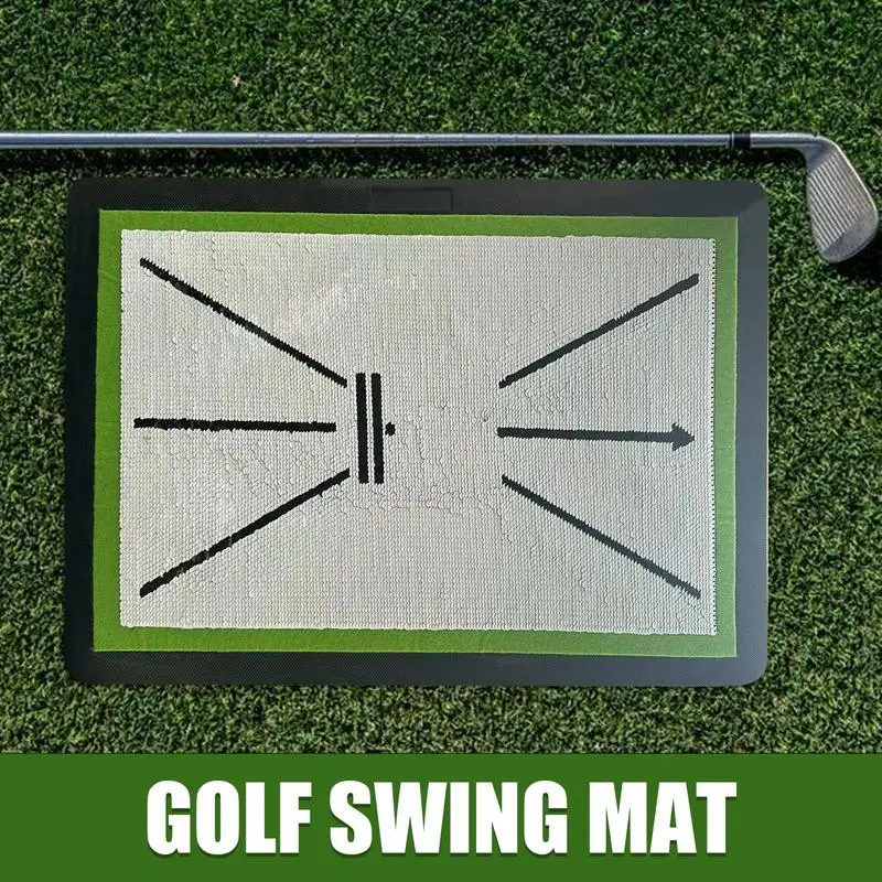 

Foldable Golf Hitting Mat Swing Training Aid Golf Practice Exerciser Bead Display Track Beginner Training Trace Detection Pad