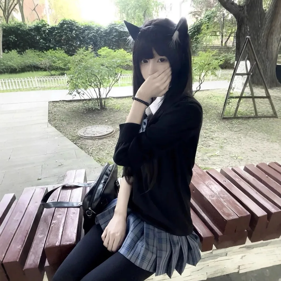 Natural And Realistic Long Hair Wig Universal Cosplay Lolita Style Youthful And Cute Full Head Wig