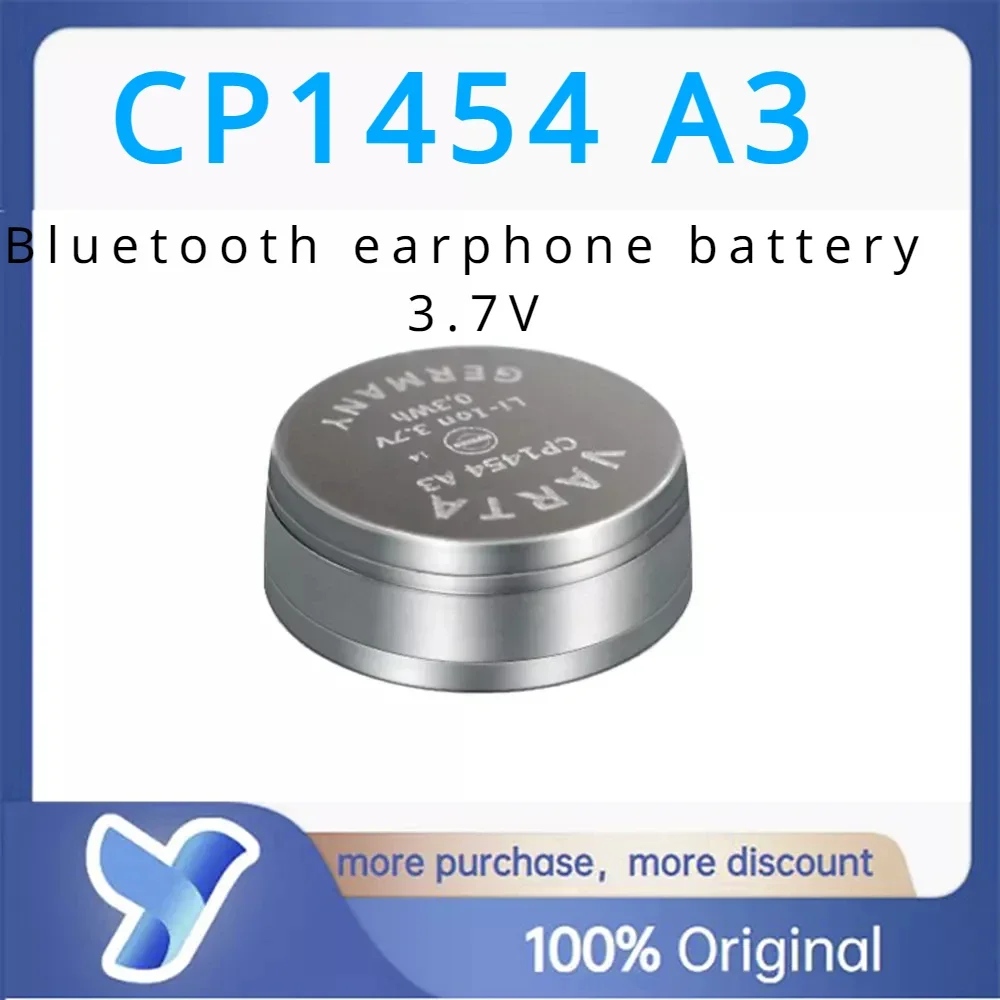 1PCS CP1454 A3 Bluetooth Earphone Battery 3.7V Capacitor CP1454 A3 with Pins with Foot