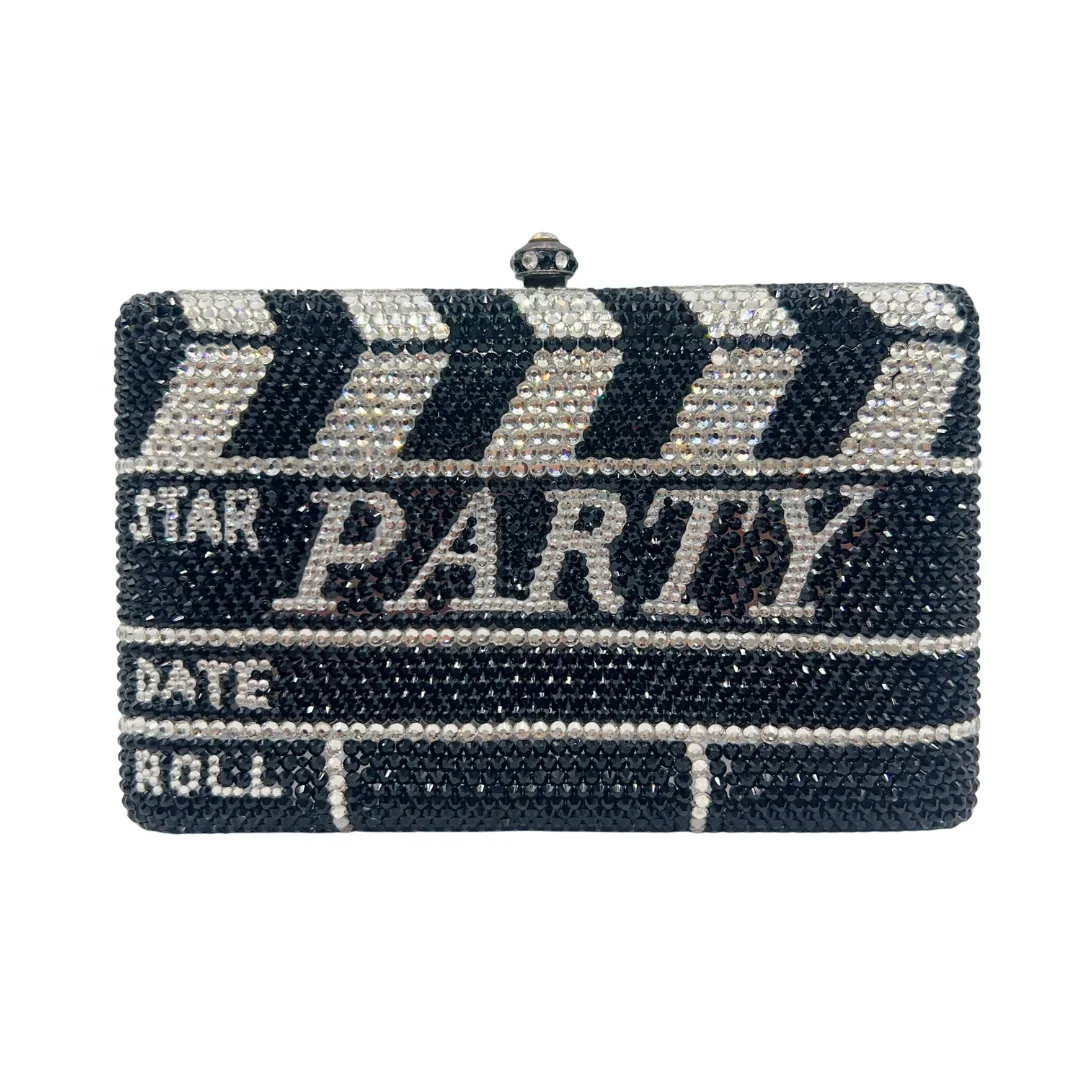 

Black Shot Starter Crystal Bag Niche Banquet Full Of Diamonds Women's Handmade Diamond-encrusted Dinner Chain Small Square Bag