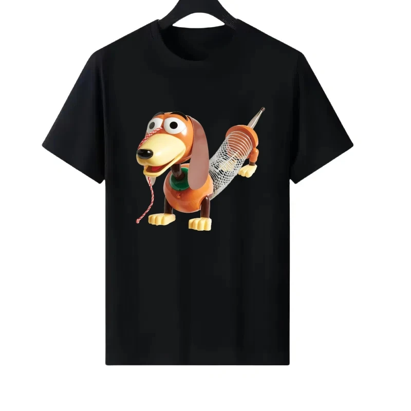 

Disney Toy Story Pattern Woman Black Summer Family Parent-child Clothing Top Ladies Cheap Short Sleeves T-Shirt Men Sweatshirts