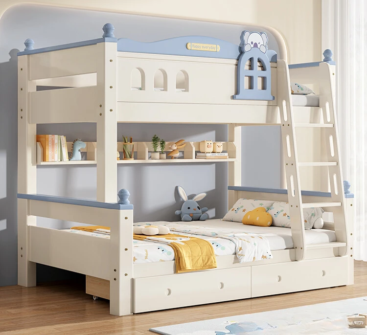 All solid wood upper and lower beds, sibling beds, S-type small apartment, double child and mother beds, children's high